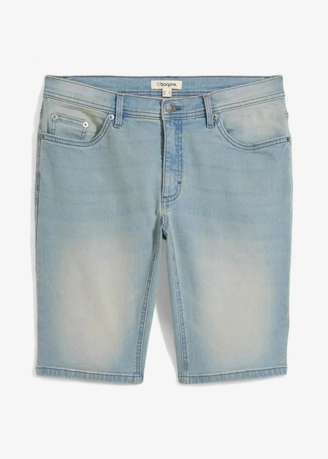 Herren bonprix Jeans|Shorts|Stretch-Jeans-Bermuda mit verstärktem Schritt, Regular Fit