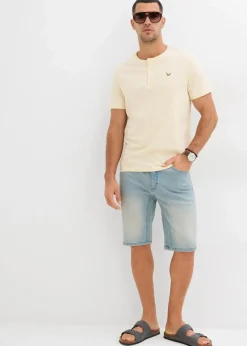 Herren bonprix Jeans|Shorts|Stretch-Jeans-Bermuda mit verstärktem Schritt, Regular Fit