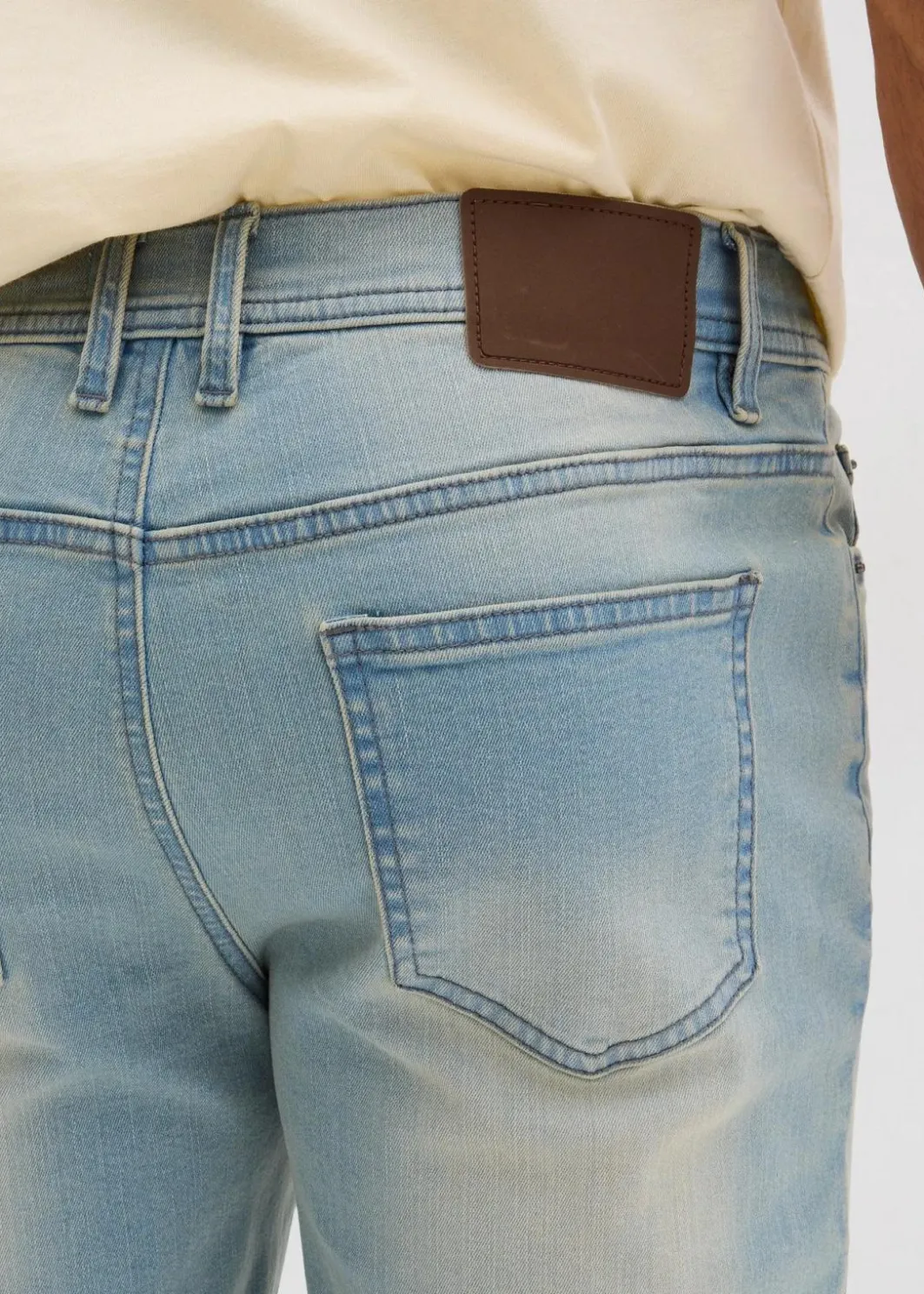 Herren bonprix Jeans|Shorts|Stretch-Jeans-Bermuda mit verstärktem Schritt, Regular Fit