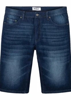 Discount Stretch-Jeans-Bermuda mit verstärktem Schritt, Regular Fit Herren Große Größen|Shorts