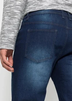 Discount Stretch-Jeans-Bermuda mit verstärktem Schritt, Regular Fit Herren Große Größen|Shorts