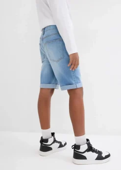 Kinder bonprix Jungen 9-16 Jahre·Shorts|Jungen 9-16 Jahre·Jeans|Stretch-Jeans-Bermuda mit verstellbarem Bund, Slim Fit