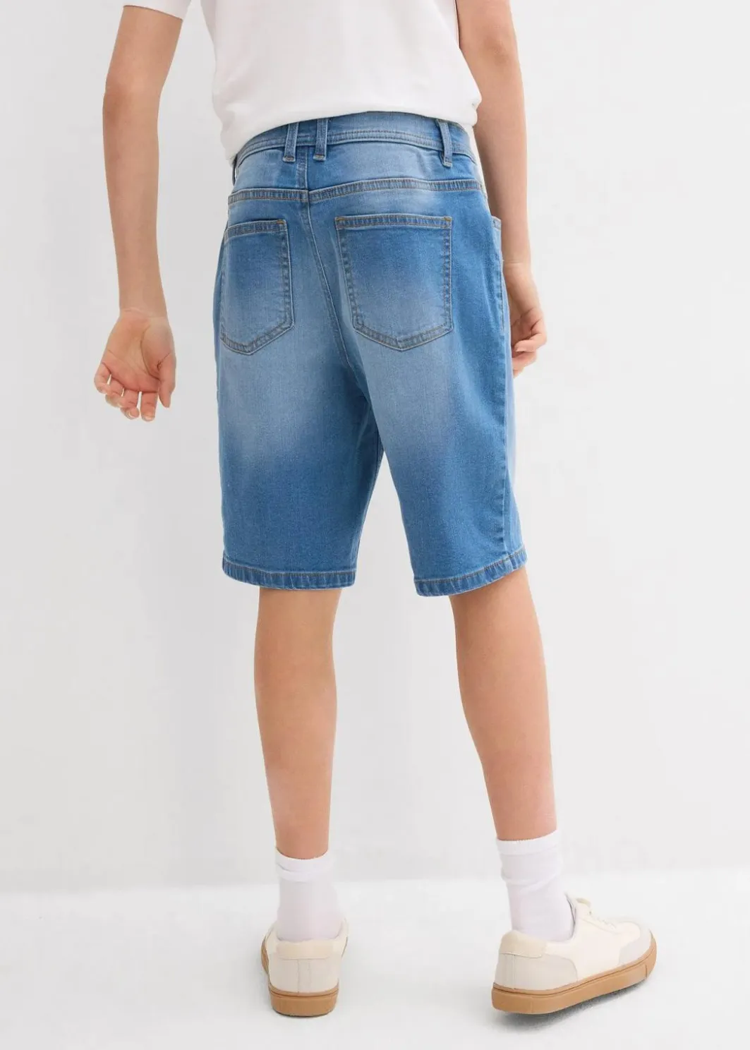 Kinder bonprix Jungen 9-16 Jahre·Mehrfachpacks|Jungen 9-16 Jahre·Shorts|Stretch-Jeans-Bermuda mit verstellbarem Bund, Regular Fit (2er Pack)