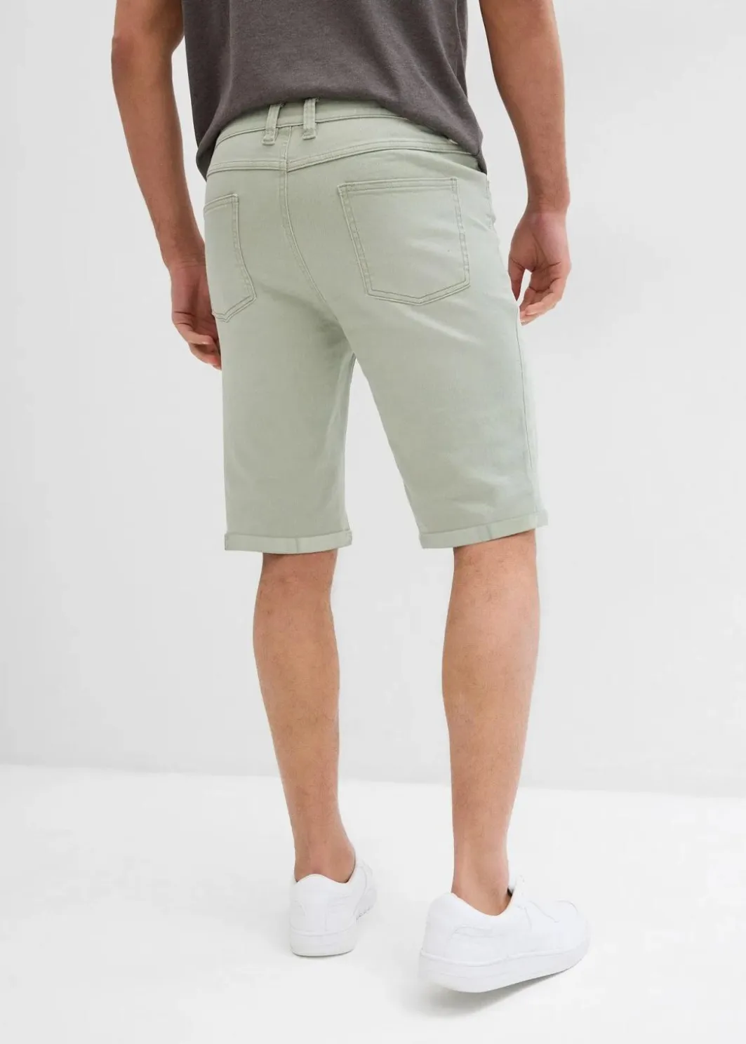 Herren bonprix Große Größen|Shorts|Stretch-Jeans-Bermuda, Regular Fit