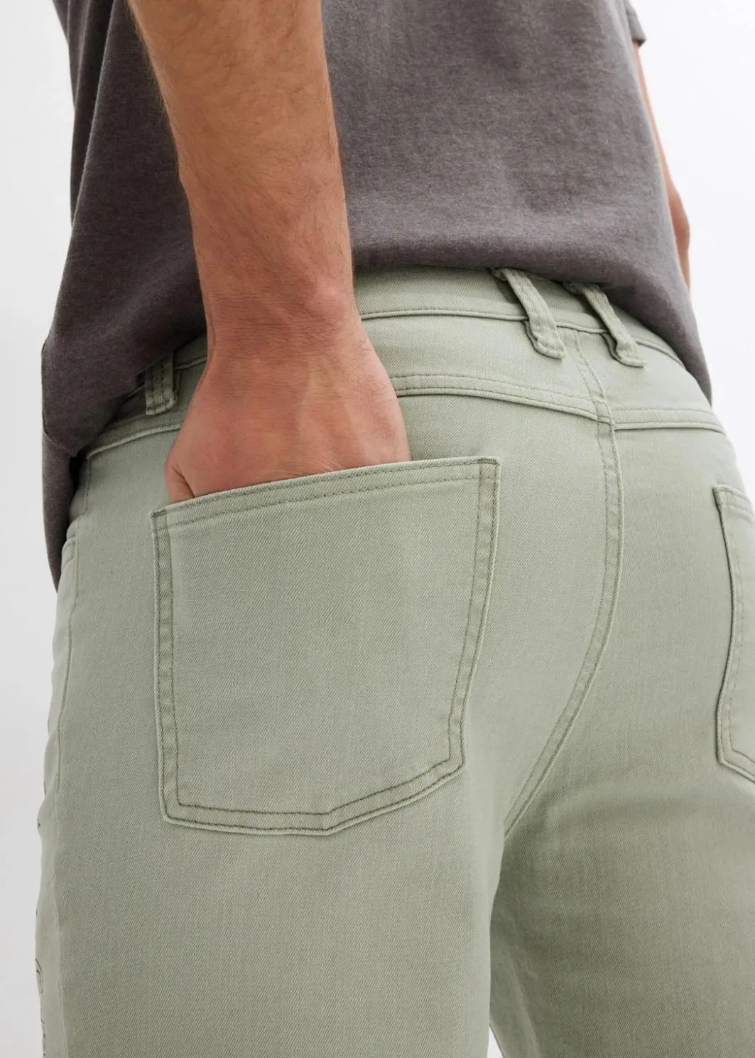 Herren bonprix Große Größen|Shorts|Stretch-Jeans-Bermuda, Regular Fit