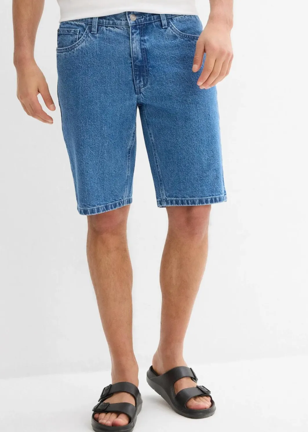 Herren bonprix Jeans|Shorts|Stretch-Jeans-Bermuda, Relaxed Fit