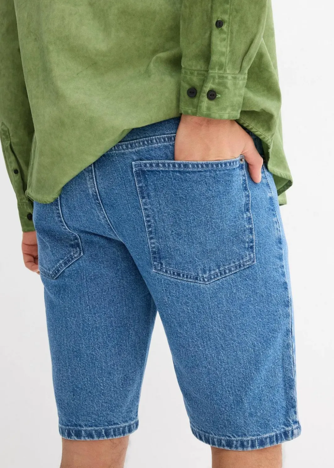 Herren bonprix Jeans|Shorts|Stretch-Jeans-Bermuda, Relaxed Fit