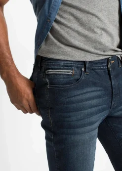 Herren bonprix Große Größen|Shorts|Stretch-Jeans-Bermuda, Slim Fit