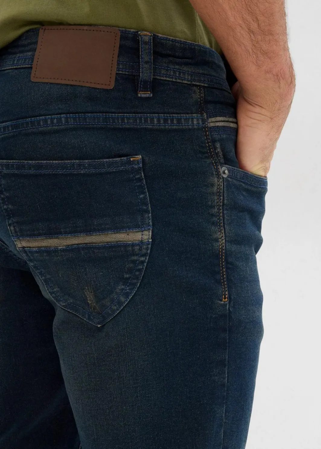 Herren bonprix Jeans|Shorts|Stretch-Jeans-Bermuda, Slim Fit