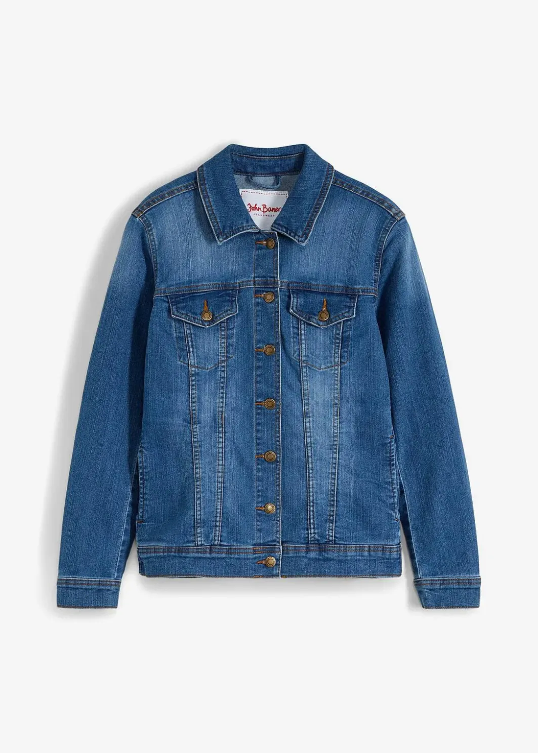 Stretch-Jeansjacke, Basic Damen Bekleidung·Hosen|Jacken & Mäntel