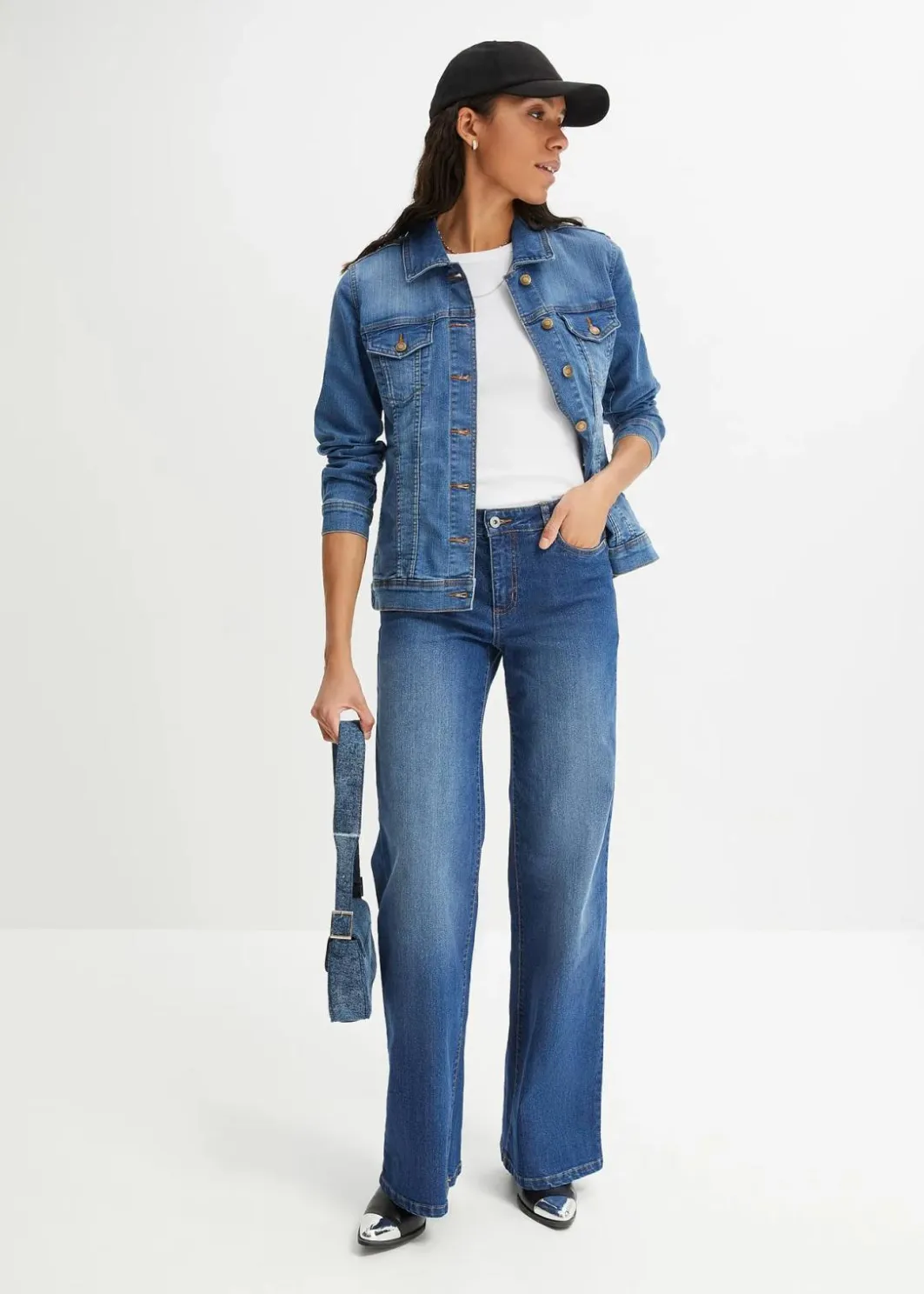 Stretch-Jeansjacke, Basic Damen Bekleidung·Hosen|Jacken & Mäntel