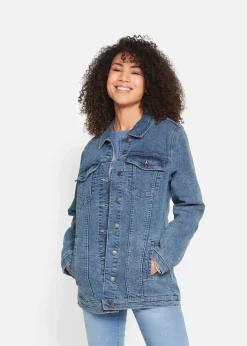 Clearance Stretch-Jeansjacke, Boyfriend Damen Bekleidung·Hosen|Jacken & Mäntel