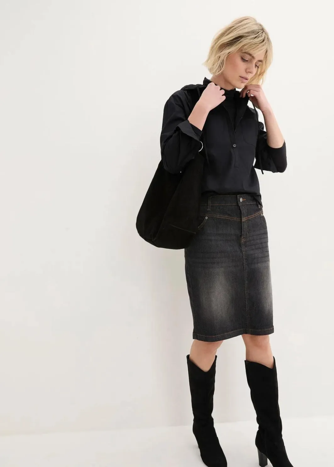 Damen bonprix Bekleidung·Sportbekleidung|Röcke|Stretch-Jeansrock