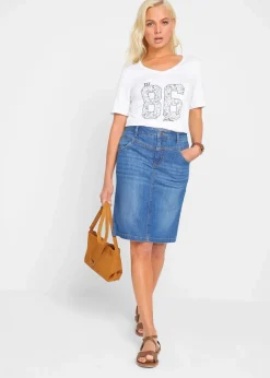 Hot Stretch-Jeansrock Damen Röcke|Bekleidung·Sportbekleidung