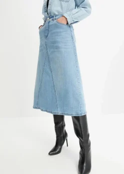 New Stretch-Jeansrock, High Waist Damen Bekleidung·Sportbekleidung|Röcke