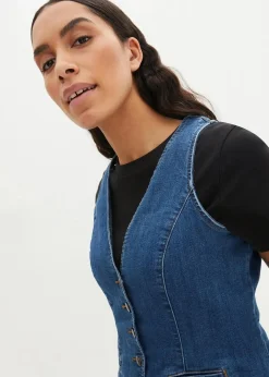 Hot Stretch-Jeansweste Damen Bekleidung·Hosen|Jacken & Mäntel