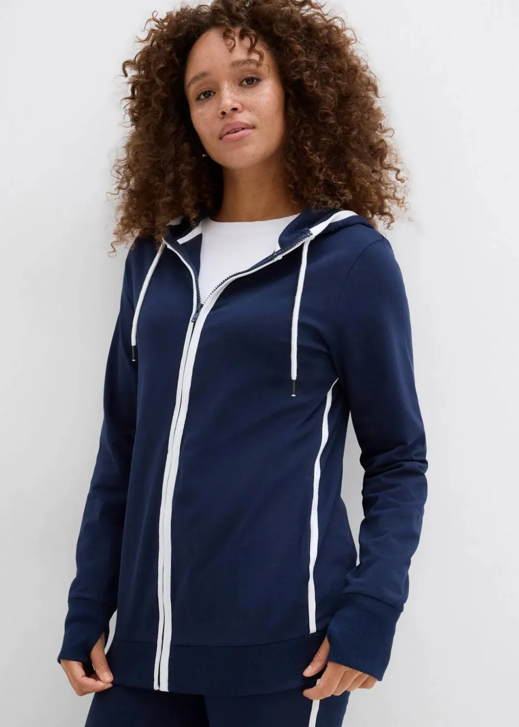 Damen bonprix Bekleidung·Blusen & Tuniken|Bekleidung·Kleider|Stretch-Jogginganzug aus Baumwolle (2-tlg.Set)
