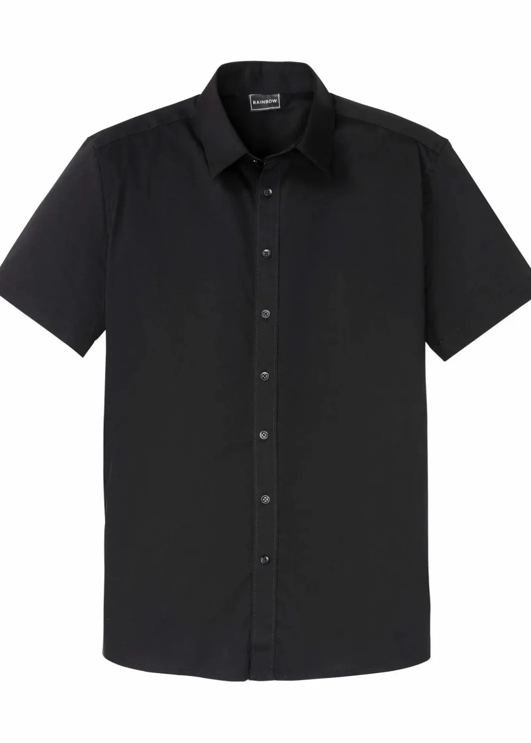 Herren bonprix Hemden|Große Größen|Stretch-Kurzarmhemd, Slim Fit