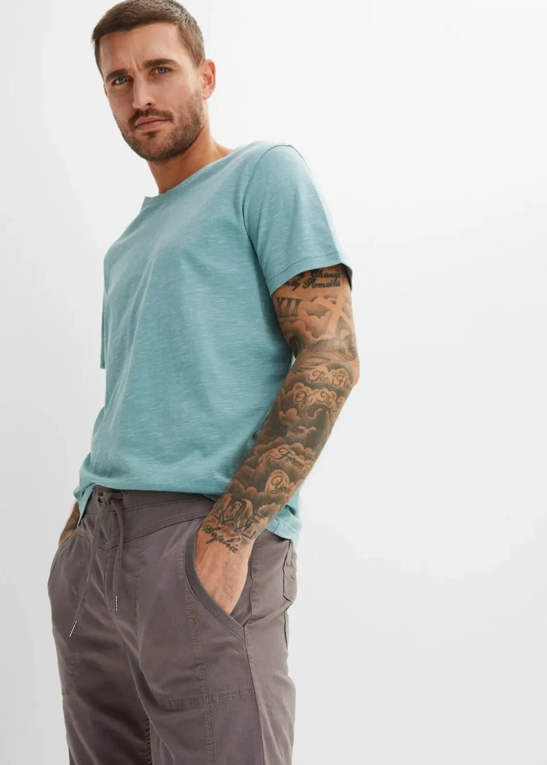 New Stretch-Long-Bermuda mit Komfortschnitt, Regular Fit Herren Große Größen|Shorts