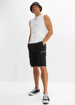 Best Stretch-Schlupf-Bermuda mit Cargotaschen, Regular Fit Herren Große Größen|Shorts