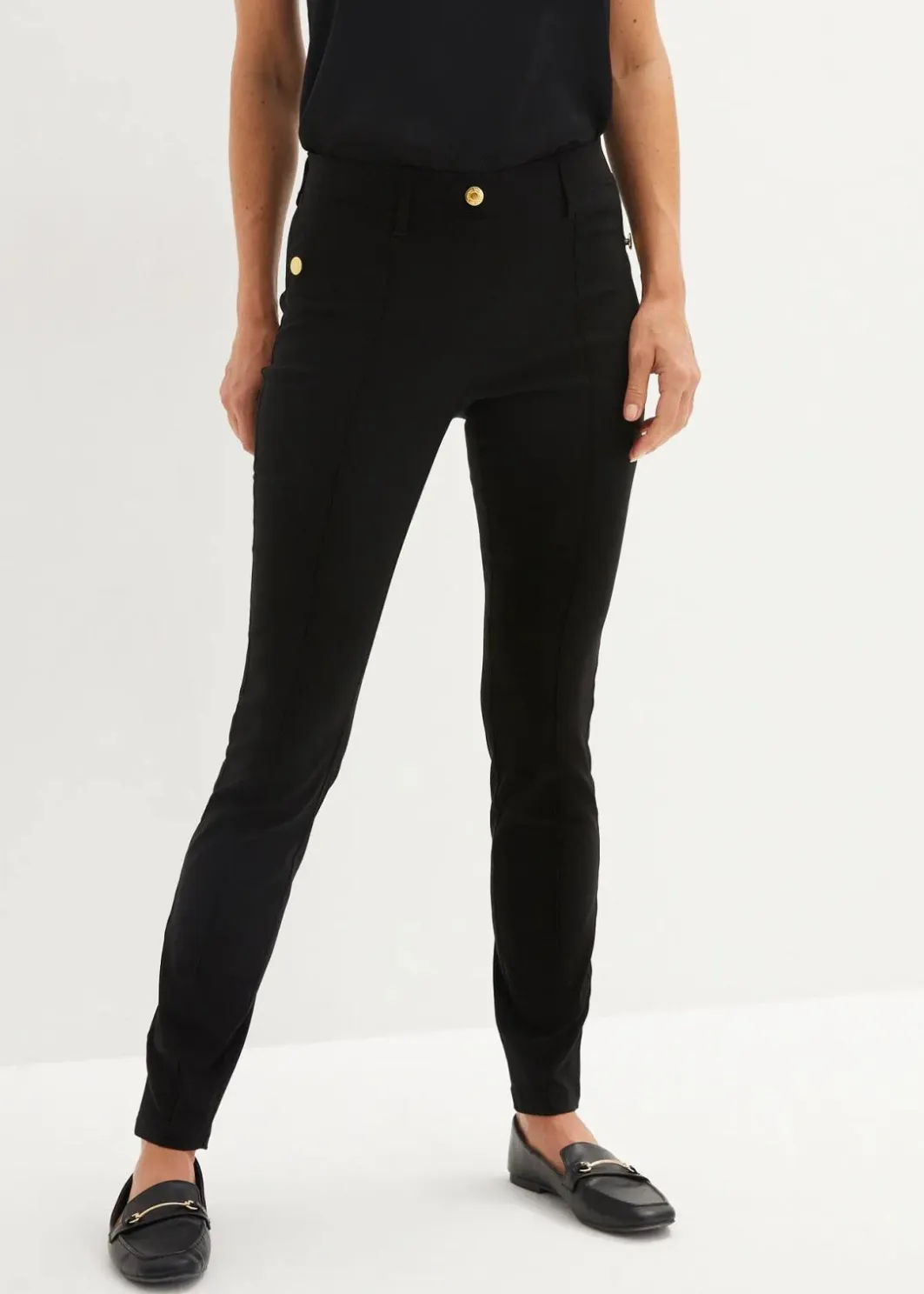 Damen bonprix Bekleidung·Kleider|Hosen|Stretch-Schlupfhose aus fließendem Viskose-Mix