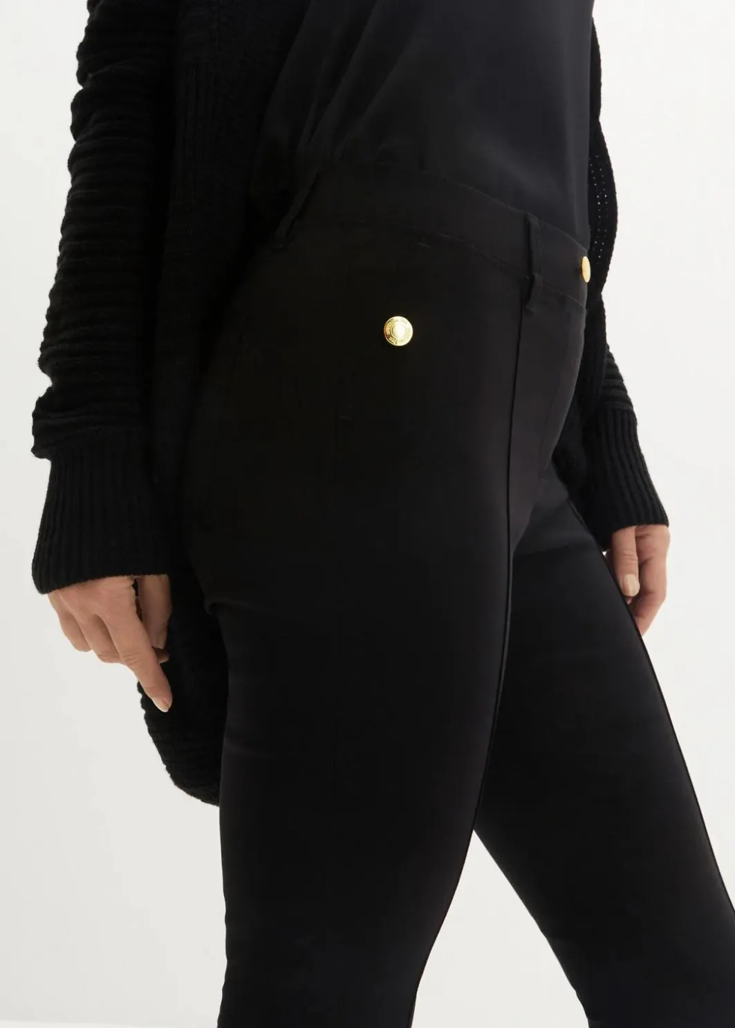 Damen bonprix Bekleidung·Kleider|Hosen|Stretch-Schlupfhose aus fließendem Viskose-Mix