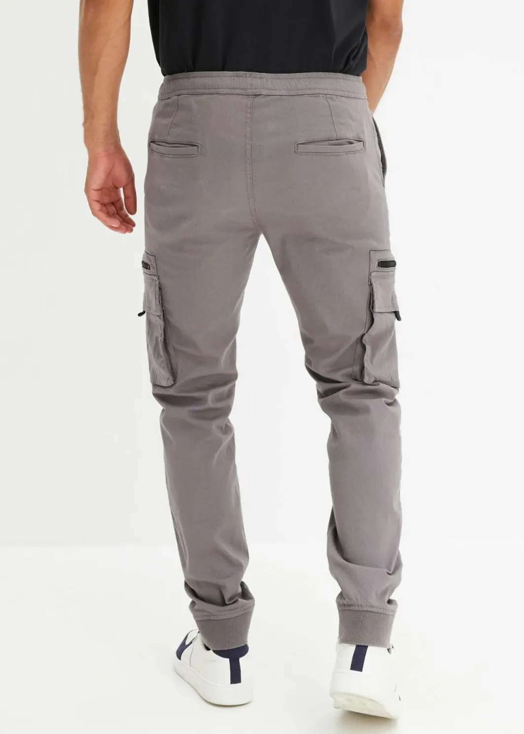 Outlet Stretch-Schlupfhose mit Cargotaschen, Regular Fit Herren Große Größen|Hosen