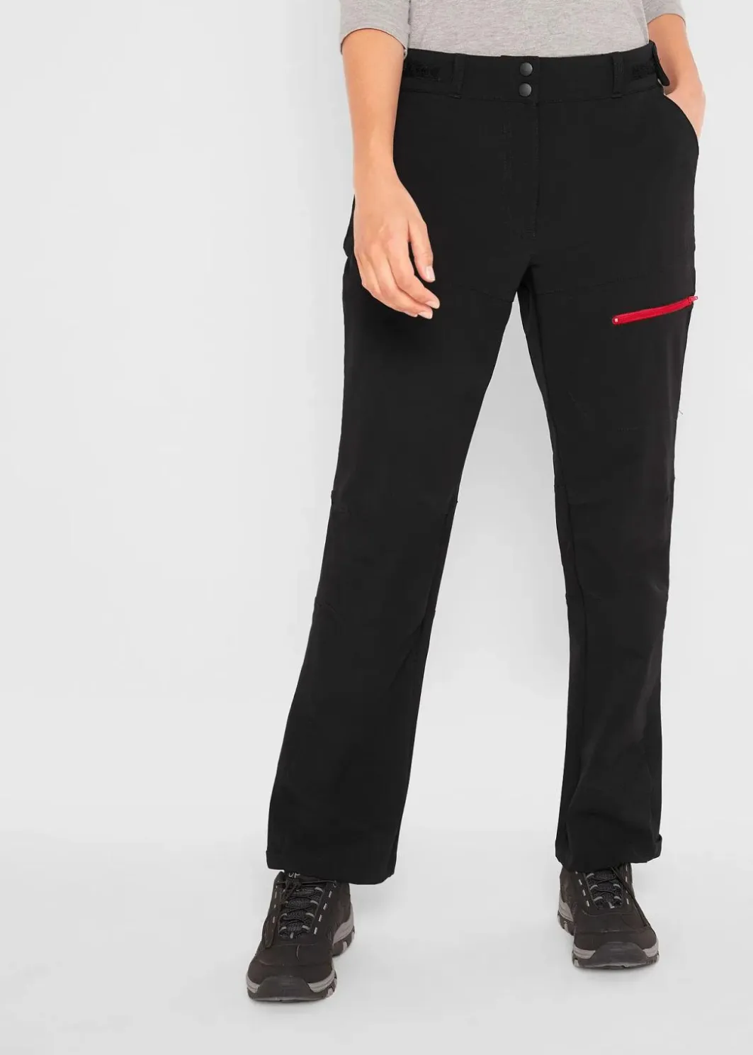 Damen bonprix Outdoorbekleidung|Sportbekleidung|Stretch-Softshell-Hose mit Taschen, wasserabweisend