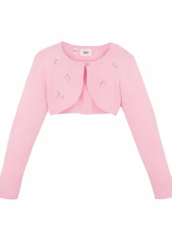 Kinder bonprix Mädchen 2-8 Jahre·Sweat & Strick|Strickbolero mit Schmetterlings-Applikationen
