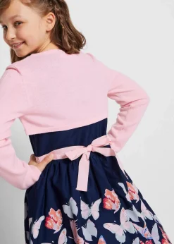 Kinder bonprix Mädchen 2-8 Jahre·Sweat & Strick|Strickbolero mit Schmetterlings-Applikationen