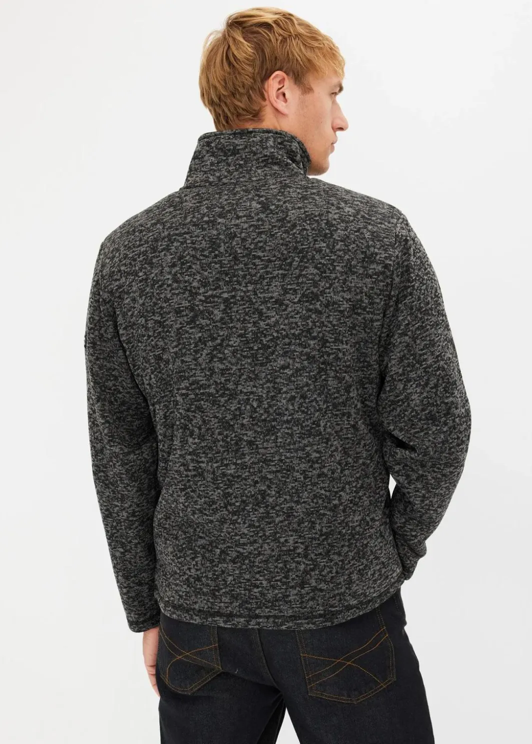 Clearance Strick-Fleecejacke mit Teddyfutter Herren Große Größen|Outdoorbekleidung