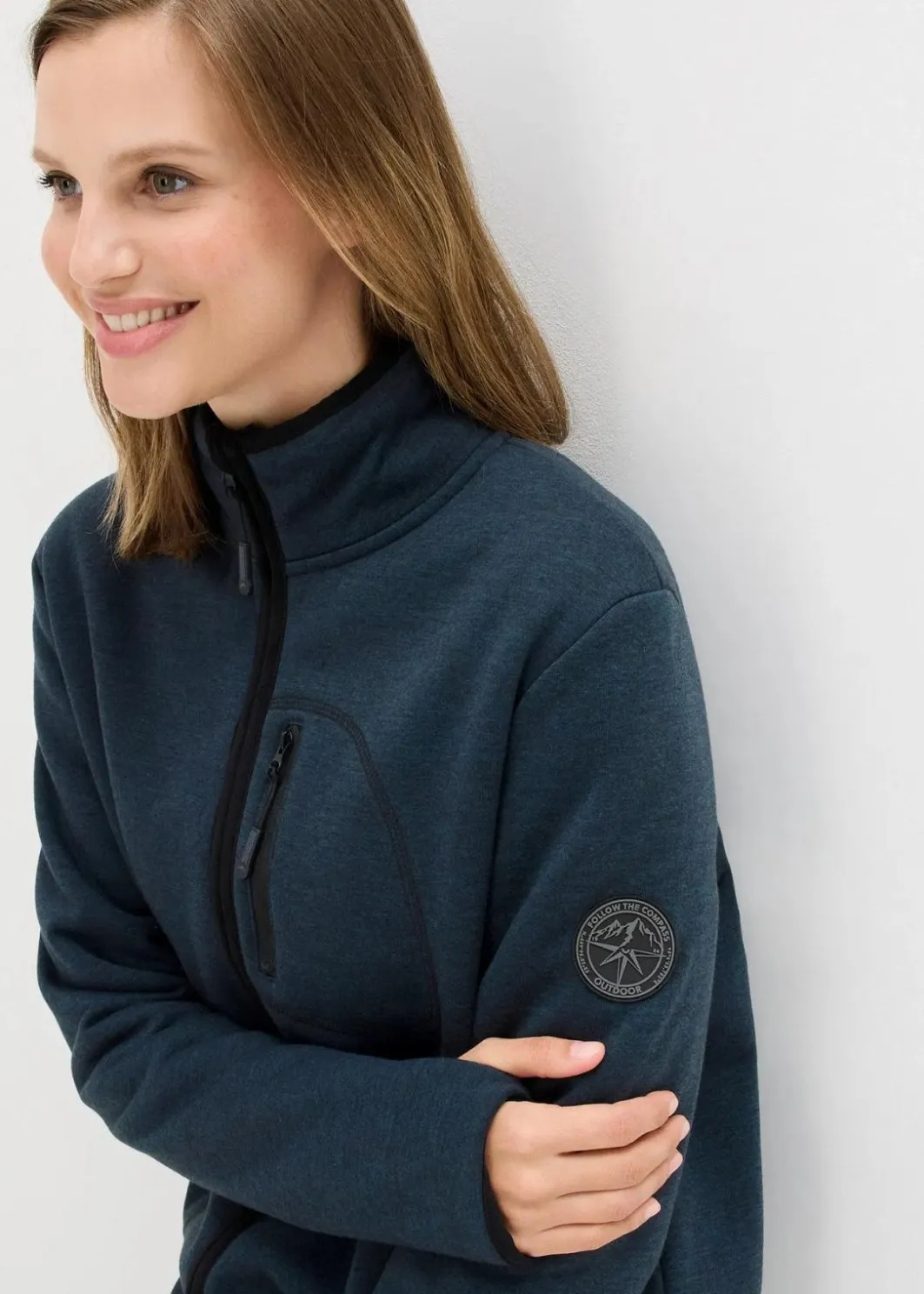 Discount Strickfleecejacke mit Teddyfleece-Futter Damen Bekleidung·Blusen & Tuniken|Bekleidung·Hosen