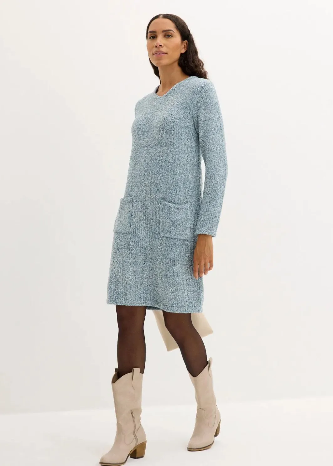 Clearance Strickfleecekleid Damen Bekleidung·Umstandsmode|Strickmode