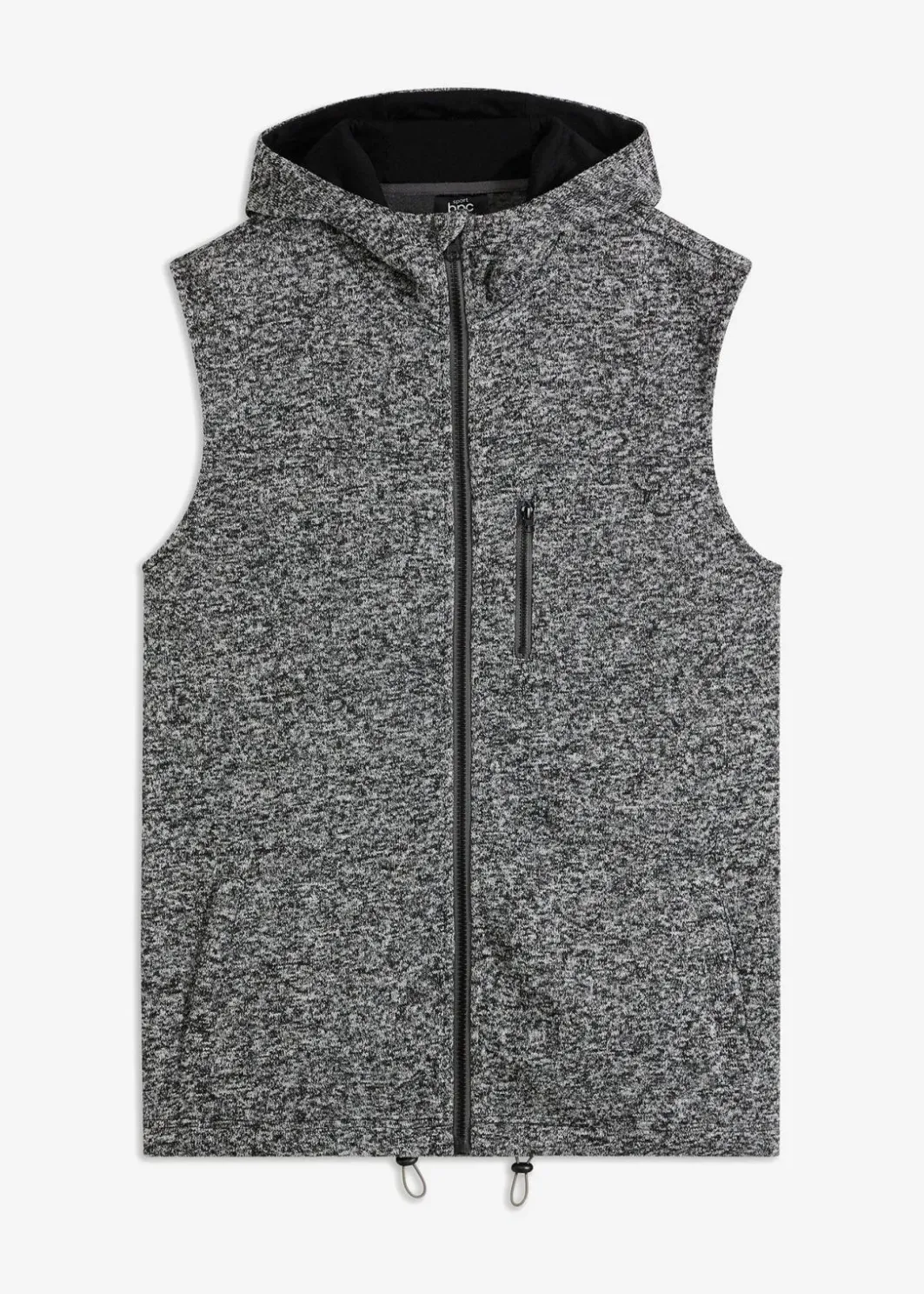 Sale Strickfleece-Weste mit Kapuze Herren Große Größen|Outdoorbekleidung