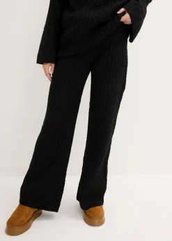 Sale Strickhose mit Zopfmuster Damen Bekleidung·Kleider|Hosen