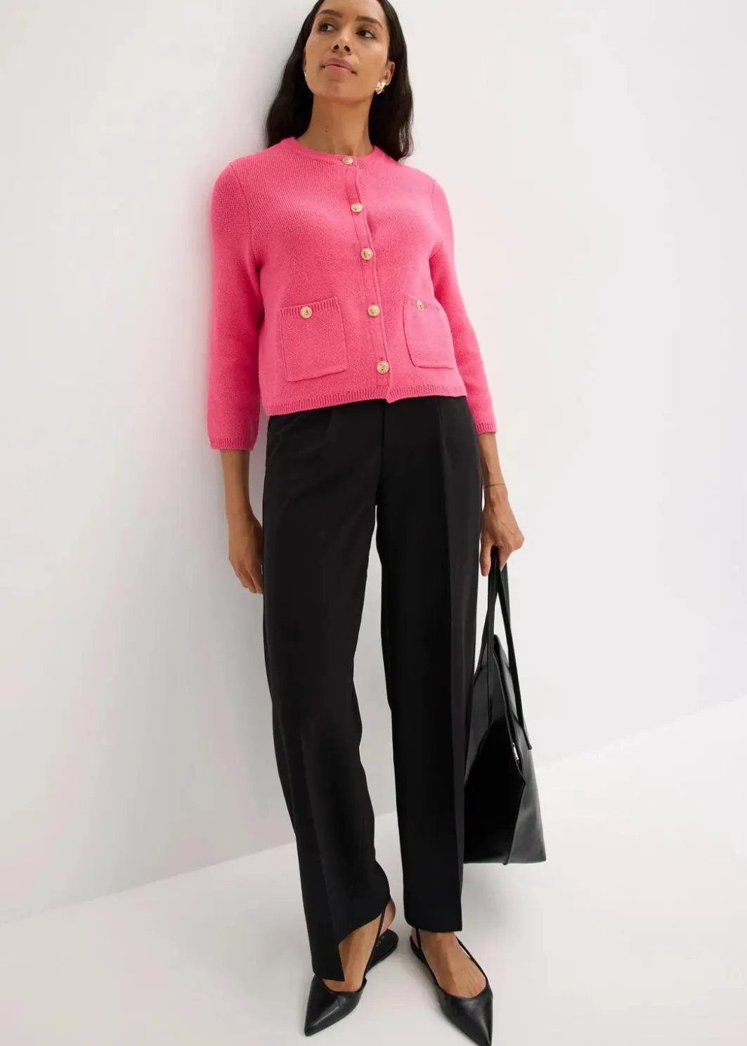 Damen bonprix Bekleidung·Umstandsmode|Bekleidung·Jeans|Strickjacke aus Baumwolle