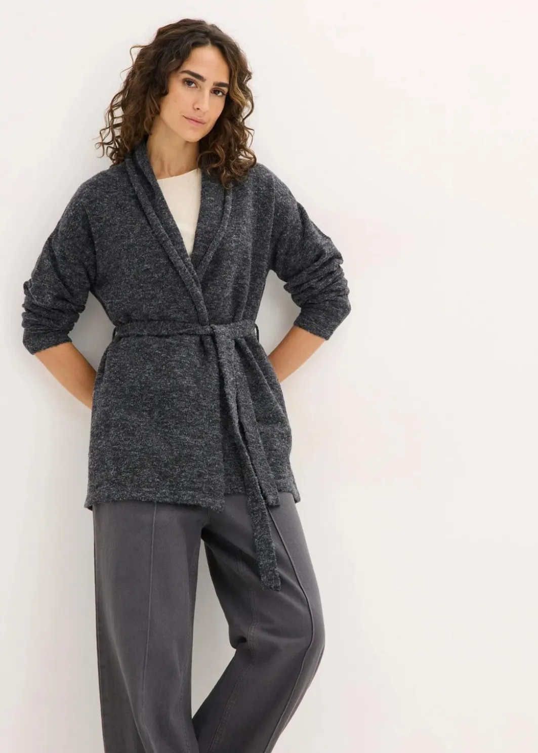 Clearance Strickjacke aus flauschigem Hairy Knit Damen Pullover & Strickjacken|Strickmode