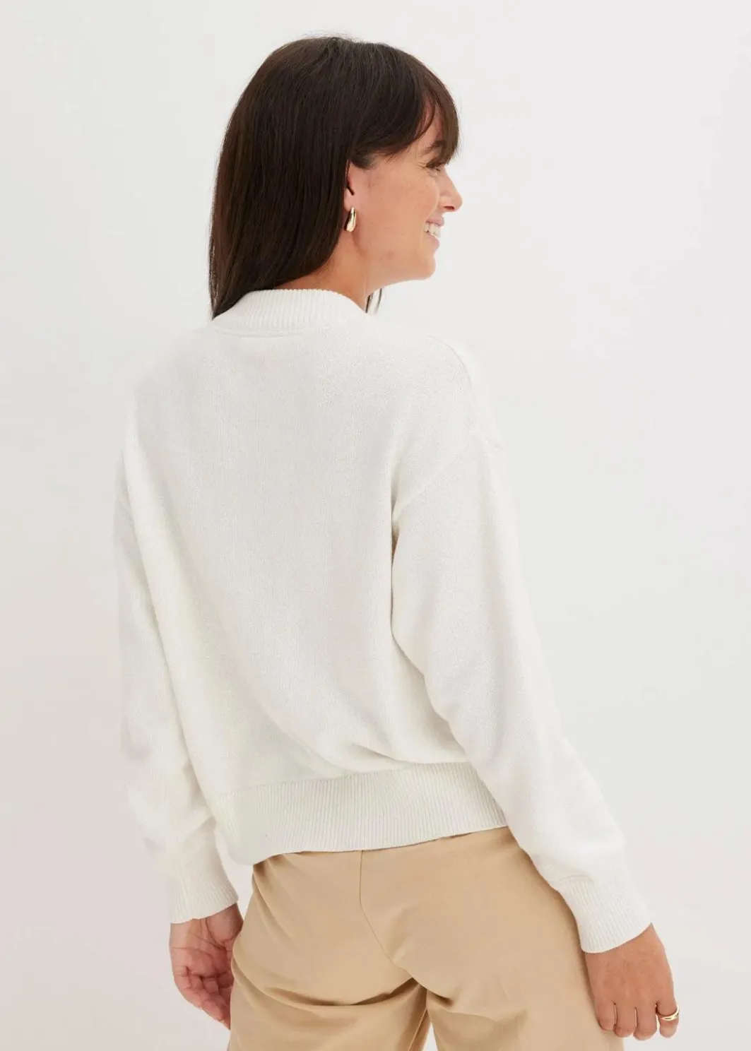 Damen bonprix Bekleidung·Umstandsmode|Pullover & Strickjacken|Strickjacke aus reiner Baumwolle