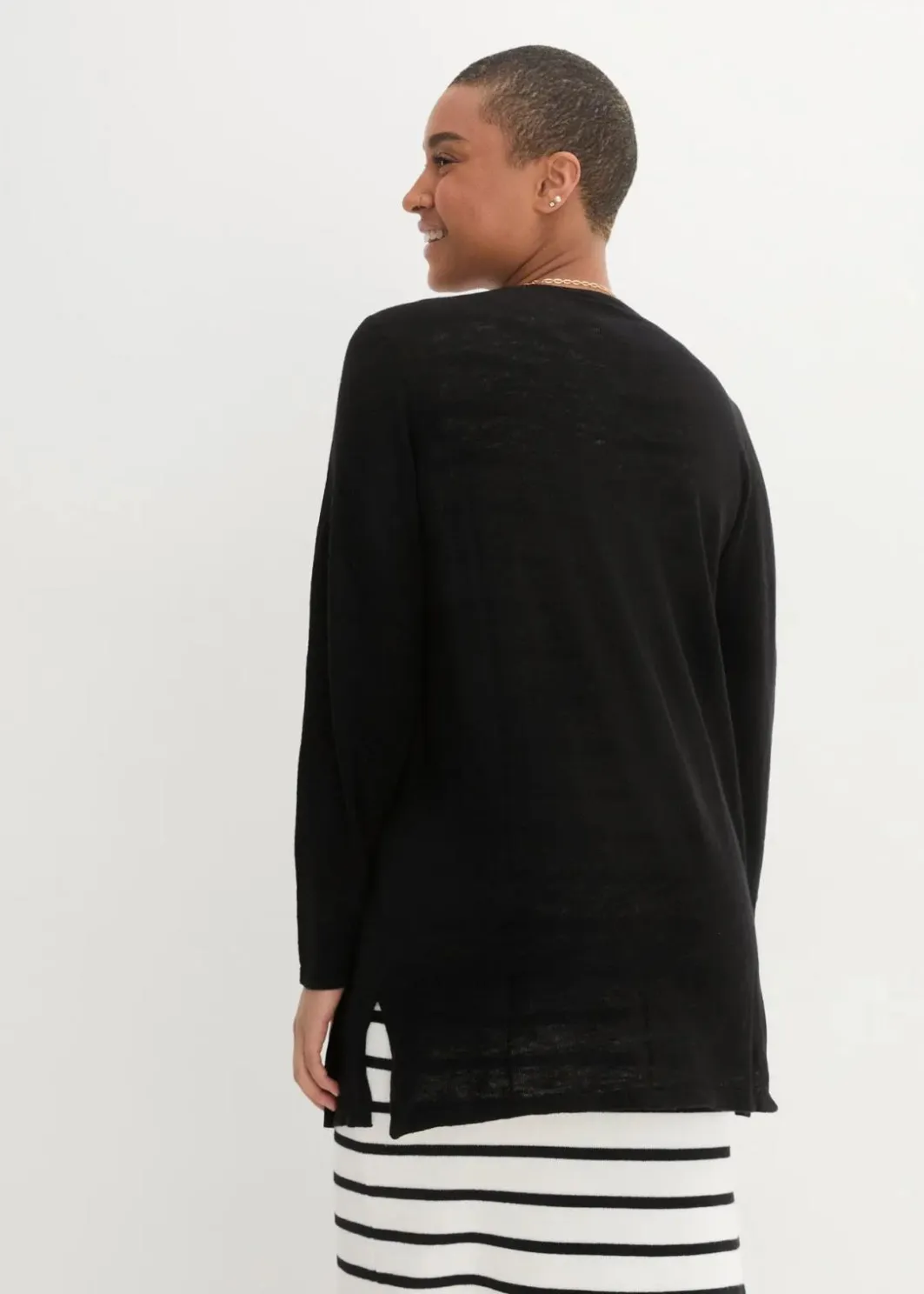 Clearance Strickjacke aus reiner leichter Baumwoll-Slub Qualität Damen Pullover & Strickjacken|Basics