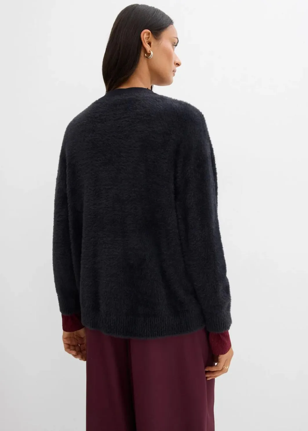 Damen bonprix Pullover & Strickjacken|Strickmode|Strickjacke aus Viskose-Mix