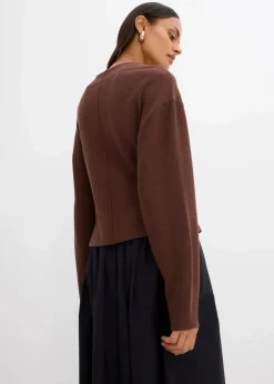 Damen bonprix Pullover & Strickjacken|Strickmode|Strickjacke aus Viskose-Mix