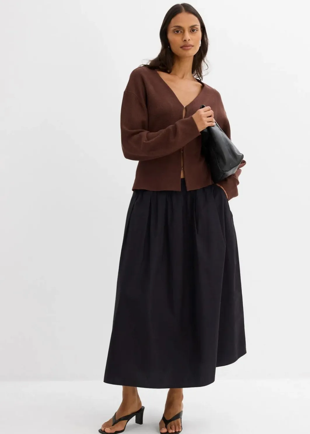 Damen bonprix Pullover & Strickjacken|Strickmode|Strickjacke aus Viskose-Mix