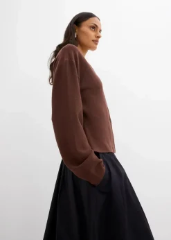 Damen bonprix Pullover & Strickjacken|Strickmode|Strickjacke aus Viskose-Mix