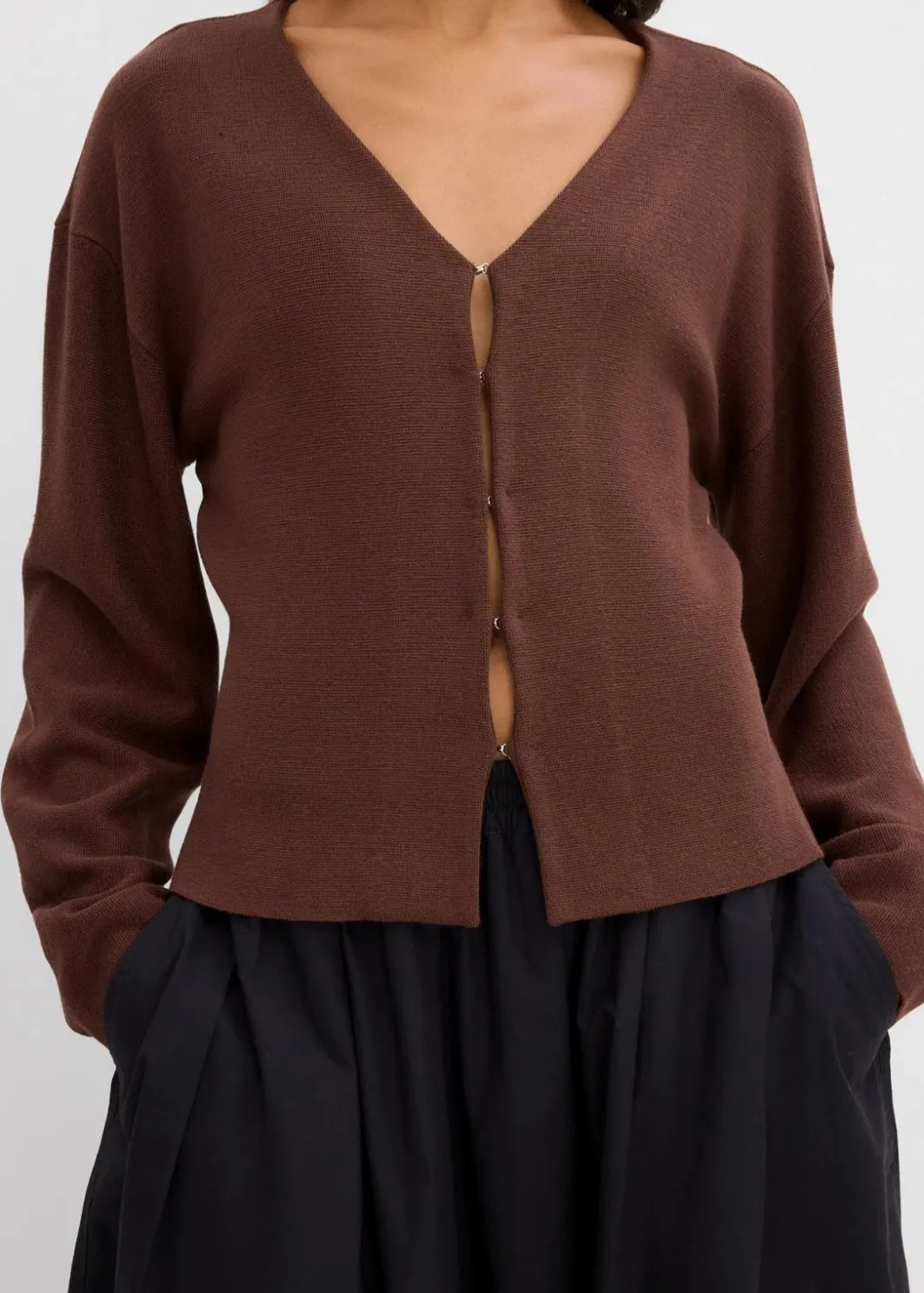 Damen bonprix Pullover & Strickjacken|Strickmode|Strickjacke aus Viskose-Mix