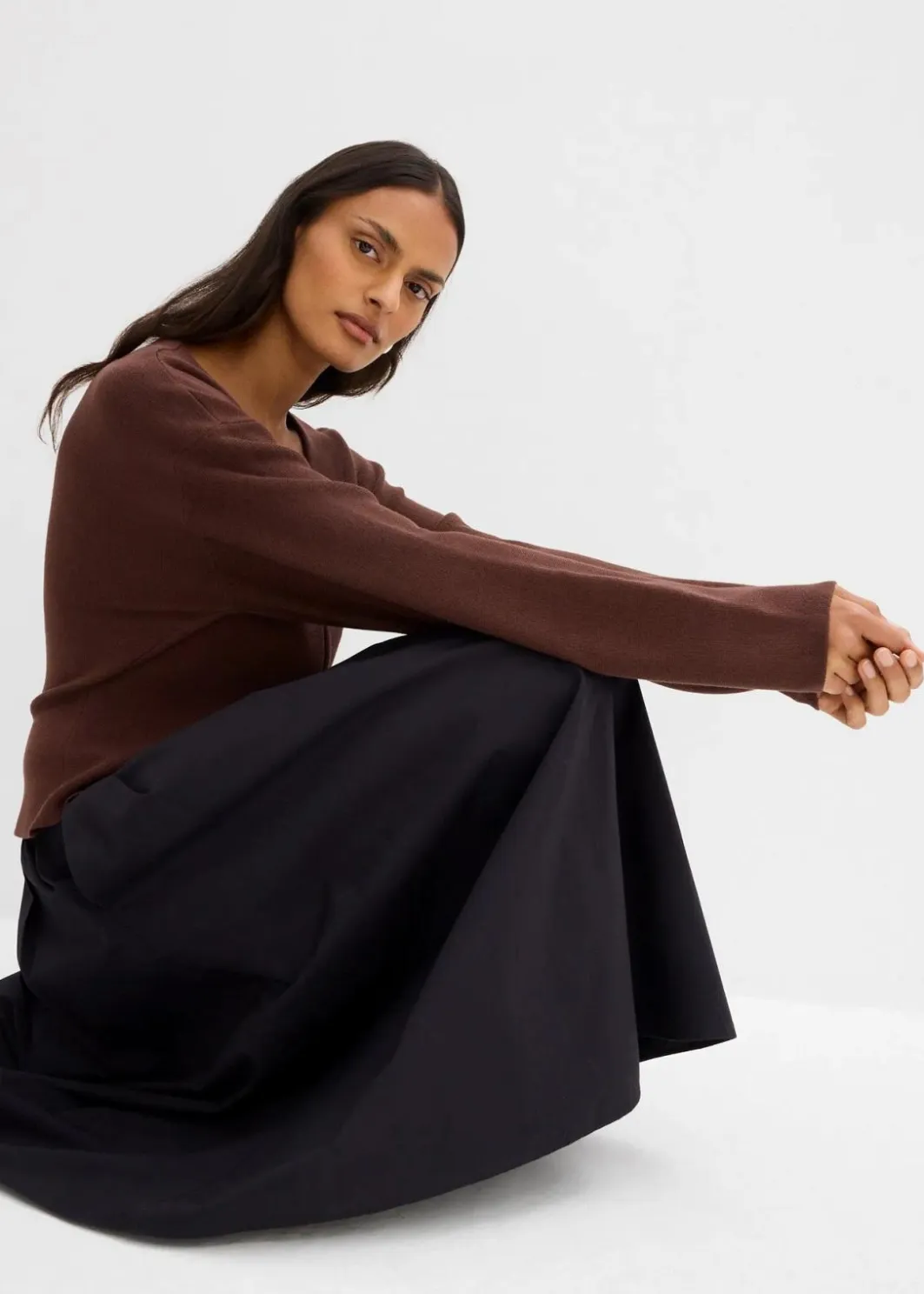 Damen bonprix Pullover & Strickjacken|Strickmode|Strickjacke aus Viskose-Mix