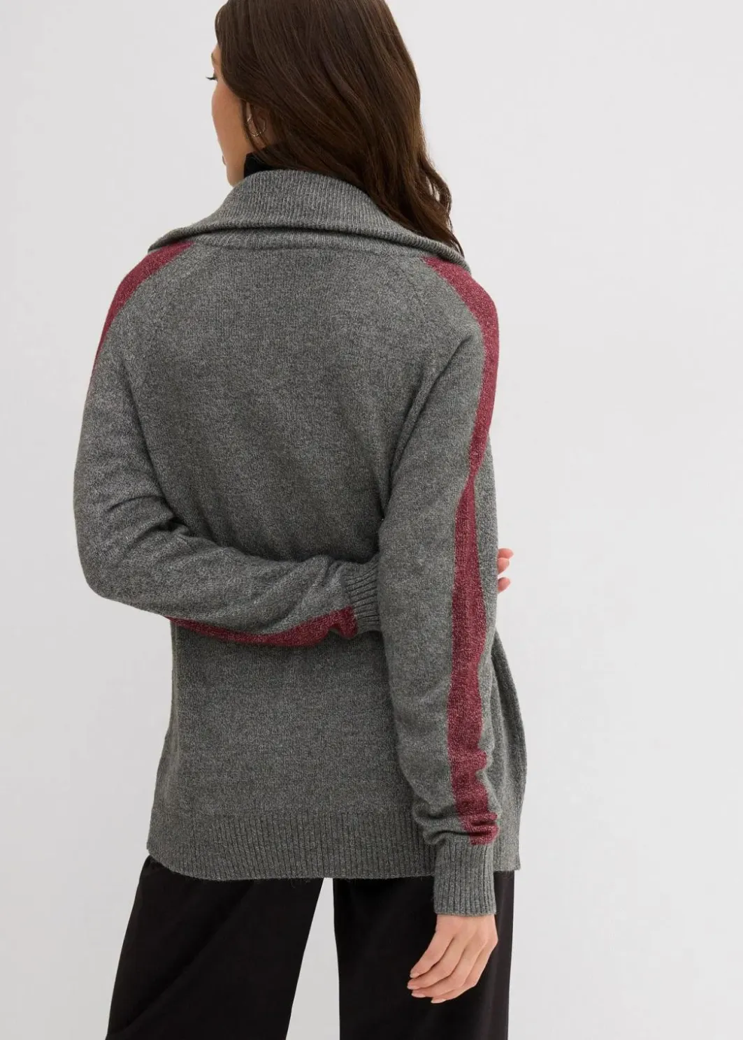 Damen bonprix Strickmode|Pullover & Strickjacken|Strickjacke aus weichem Woll-Mix