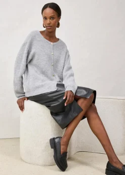 Online Strickjacke aus wärmendem Alpaka-Mix Damen Bekleidung·Umstandsmode|Premium