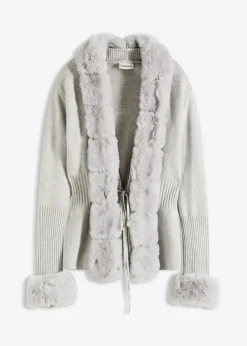 Clearance Strickjacke mit abnehmbarem Fellimitat Damen Bekleidung·Umstandsmode|Bekleidung·Jeans