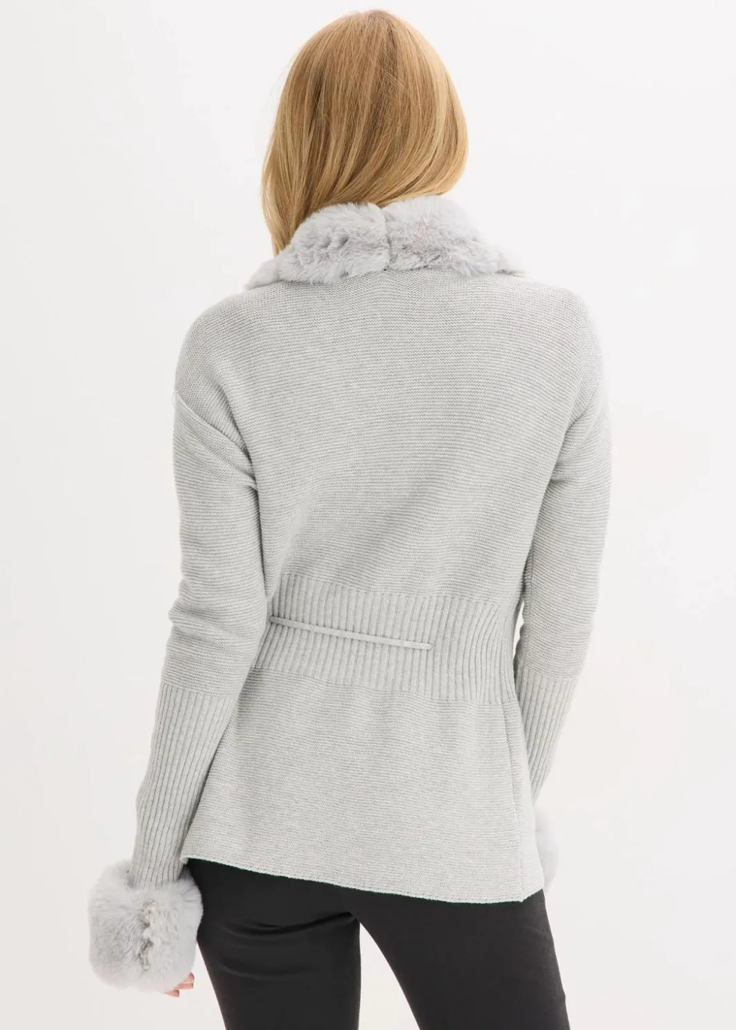 Clearance Strickjacke mit abnehmbarem Fellimitat Damen Bekleidung·Umstandsmode|Bekleidung·Jeans