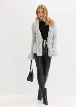Clearance Strickjacke mit abnehmbarem Fellimitat Damen Bekleidung·Umstandsmode|Bekleidung·Jeans